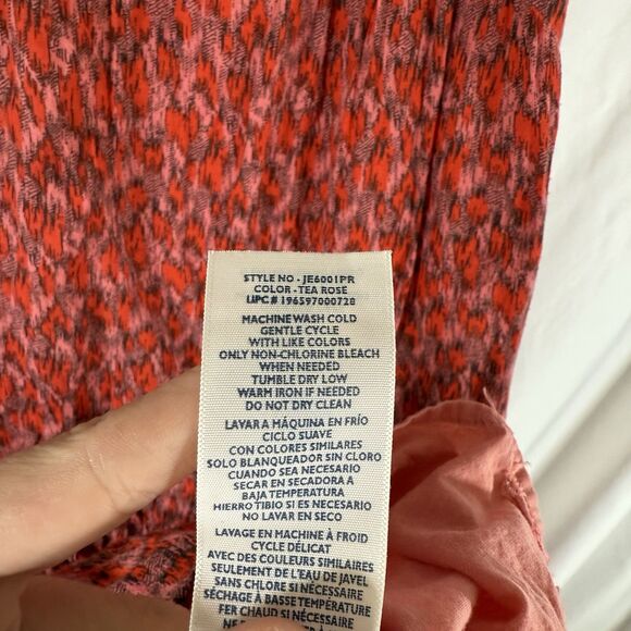 Joie Midi Dress Women's Small Red Floral Sleeveless Pullover Lightweight Vneck - Picture 8 of 11